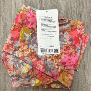 Lululemon high rise colorful inflorescence align multi leggings 25” NWT